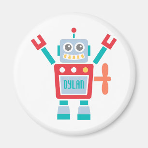 Vintage Cute Robot Toy For Kids Magnet