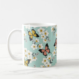 Vintage cute romantic seamless wild flowers patter coffee mug