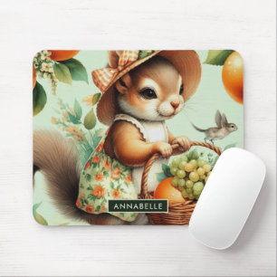 Vintage Cute Squirrel Painting Mouse Mat