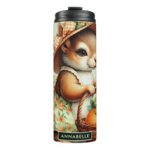 Vintage Cute Squirrel Painting Thermal Tumbler