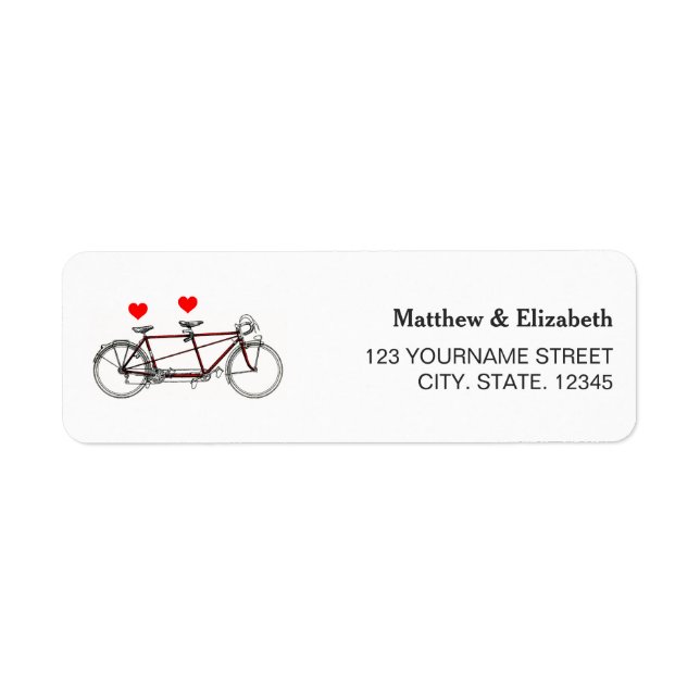 Vintage Cute Tandem Bicycle Wedding (Front)