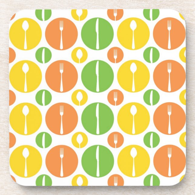 Vintage Cutlery Pattern Coaster (Front)