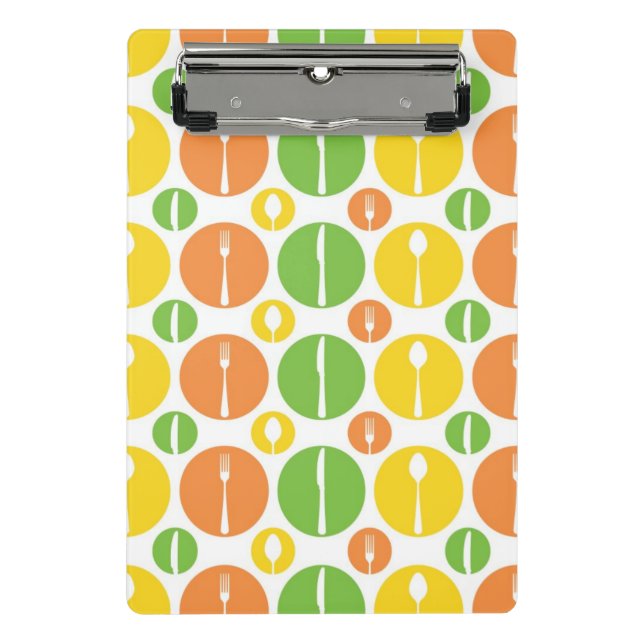 Vintage Cutlery Pattern Mini Clipboard (Front)