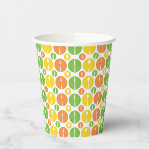 Vintage Cutlery Pattern Paper Cups