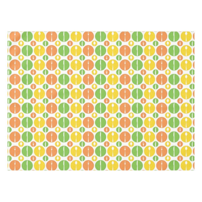 Vintage Cutlery Pattern Tablecloth (Front (Horizontal))