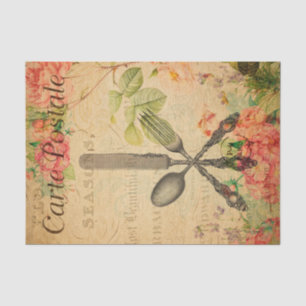 Vintage Cutlery Set Fork Knife Spoon Kitchen Tissue Paper