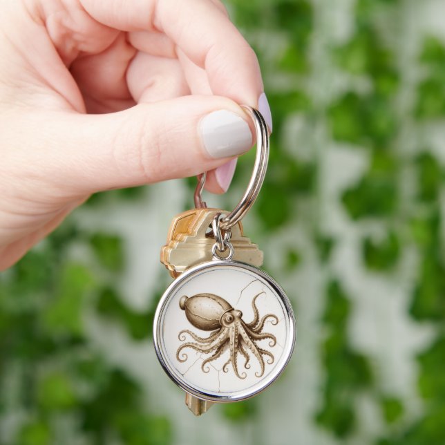 Vintage Cuttlefish Key Ring (Hand)