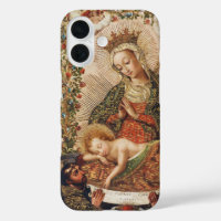Vintage Cuzco School Virgin Adoring Christ Child
