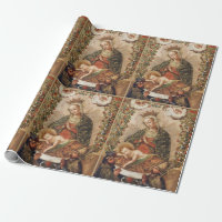 Vintage Cuzco School Virgin Adoring Christ Child