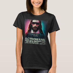 Vintage Cyberpunk Jesus Futuristic Religious Chris T-Shirt