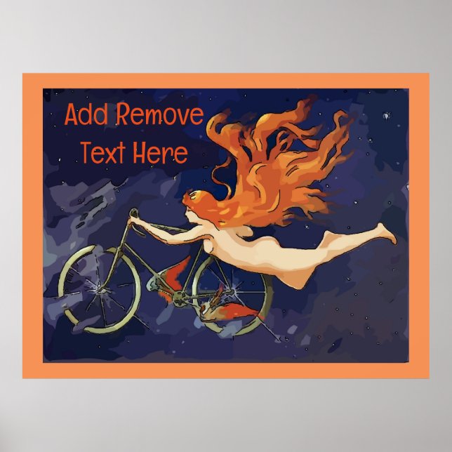 Vintage Cycle Angel Add Text Poster (Front)