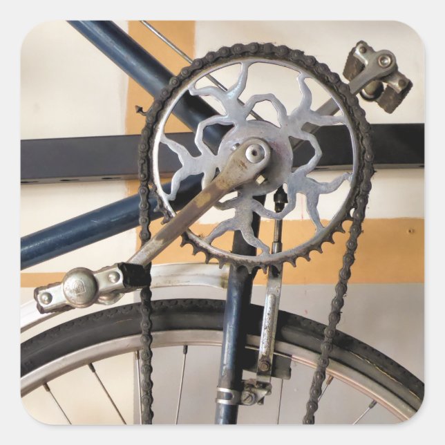 VINTAGE CYCLE SQUARE STICKER (Front)
