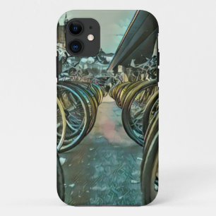 Vintage cycling artwork iPhone 11 case