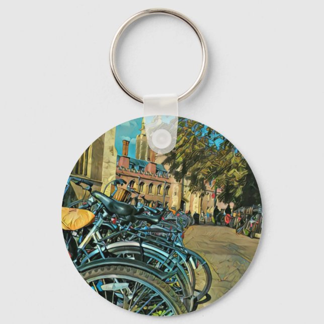 Vintage cycling gifts key ring (Front)