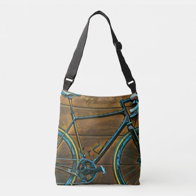 Vintage cycling gifts | mountain bike gifts crossbody bag (Front)