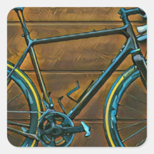 Vintage cycling gifts mountain bike gifts square sticker