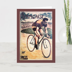Vintage Cycling graphic bicycle Card