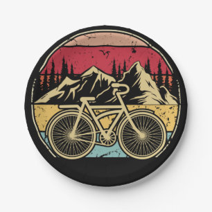 Vintage Cycling Paper Plate