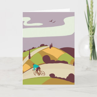 Vintage Cycling Poster Holiday Card