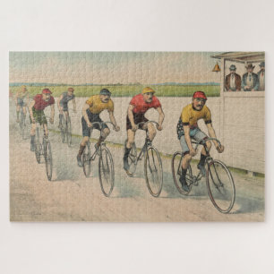 Vintage Cycling Race Illustration (1894) Jigsaw Puzzle