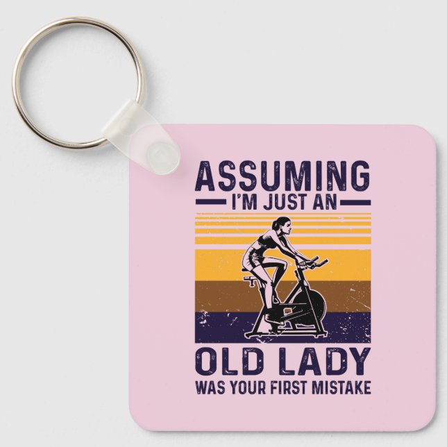 Vintage Cycling Tee Key Ring (Front)