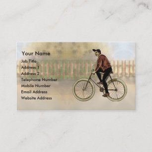 Vintage Cyclist in the Country Business Card