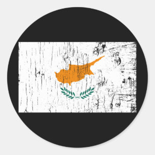 Vintage Cyprus Classic Round Sticker