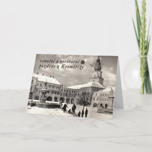 Vintage Czech Christmas And New Year Card