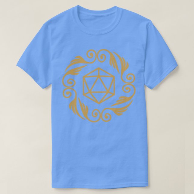 Vintage D20 Polyhedral Dice T-Shirt (Design Front)