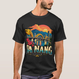 Vintage Da Nang Vietnam Travel Art Landmark T-Shirt