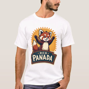 Vintage Dabbing Red Panda Retro Animal Graphic 2 T-Shirt