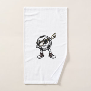 Vintage Dabbing Soccer Ball Shirt Design (2)_1 Hand Towel