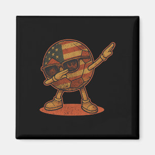 Vintage Dabbing Soccer Byll American Magnet