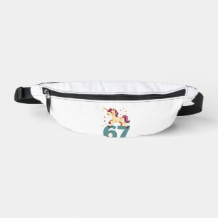 Vintage Dabbing Unicorn 67 Rainbow Birthday Vector Bum Bags
