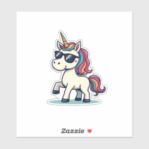Vintage Dabbing Unicorn Rainbow Cartoon Vector Des