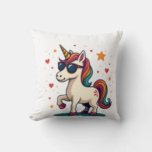 Vintage Dabbing Unicorn Rainbow Sunglasses Retro C Cushion