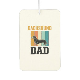 Vintage Dachshund Dad Dog Lover Vector Design_1 Car Air Freshener