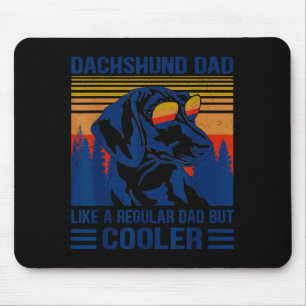 Vintage Dachshund Dad Like A Regular Dad But Coole Mouse Mat