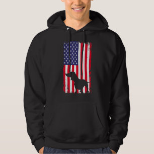 Vintage Dachshund Dog American Flag Dog Men Women Hoodie