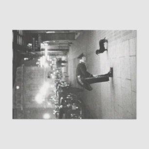 Vintage Dachshund Dog at Hotel Tissue Paper