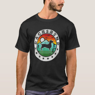 Vintage Dachshund Doxie Weiner Weenie Retro Dog Mo T-Shirt