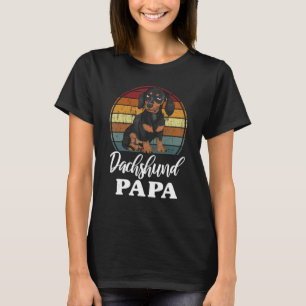 Vintage Dachshund Papa Weenie Wiener Dog papa fath T-Shirt