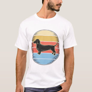 Vintage Dachshund Retro Sunset Dog Shirt Design_1