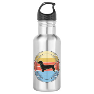 Vintage Dachshund Retro Sunset Dog Shirt Design_1 532 Ml Water Bottle
