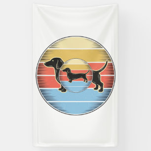 Vintage Dachshund Retro Sunset Dog Shirt Design_1 Banner