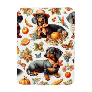 Vintage Dachshund Seamless Magnet