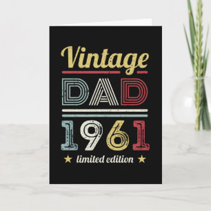 Vintage Dad 1961 60th Birthday Gift Men Retro Card