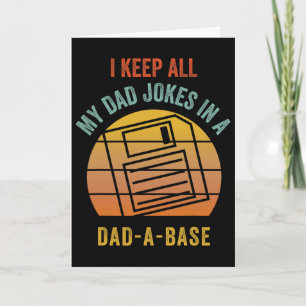 Vintage Dad A Byse Jokes Funny Father's Day Sarcas Card