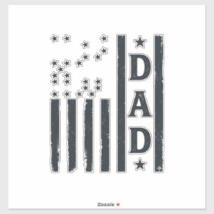 Vintage Dad American Flag Vector Design_1