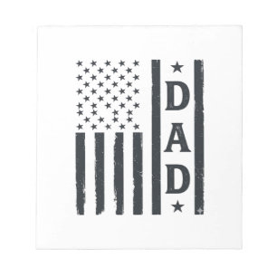 Vintage Dad American Flag Vector Design_1 Notepad